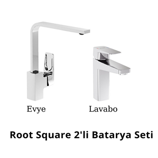 ArtemaArtema Root Square 2'li Batarya Seti (Lavabo+Evye)